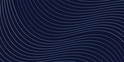 3D Vector wave lines pattern smooth curve flowing dynamic blue green gradient light isolated on black background for concept technology, digital, communication, science, music.