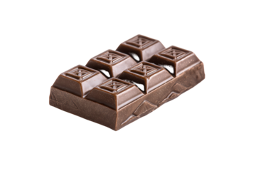 Chocolate Bar with Diamond Pattern isolated on a transparent background