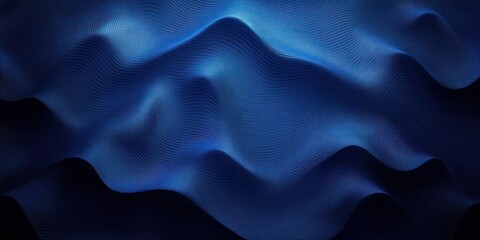 Abstract flowing blue textured waves with smooth undulating ridges creating a sense of depth and fluid motion