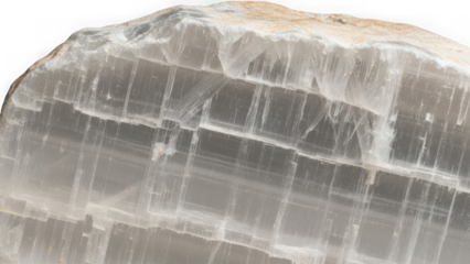 Large piece of semitransparent selenite crystal rock