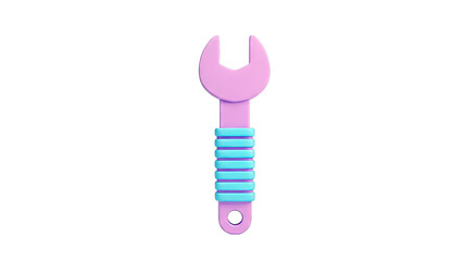 3D Cartoon Wrench Icon