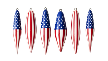 National freedom day patriotic bullets isolated on transparent background