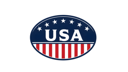 National freedom day usa patriotic emblem isolated on transparent background