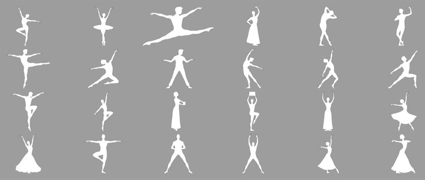  CAD Drawings Set &ndash; Dancing People Motion Sketches, Architectural Blocks, Floor Plans and Elevations
