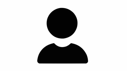 Simple Black Silhouette Icon of a Person.