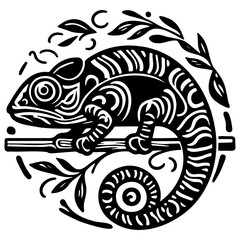 Chameleon Sketch Drawing. © shawnfighterlin