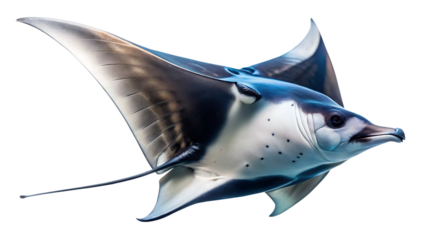manta ray isolated on a transparent background