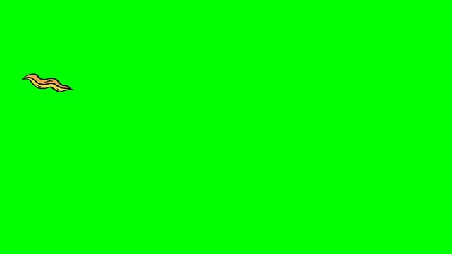 green screen video animation of plants and falling leaves	
