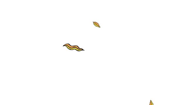 animation of plants and falling leaves