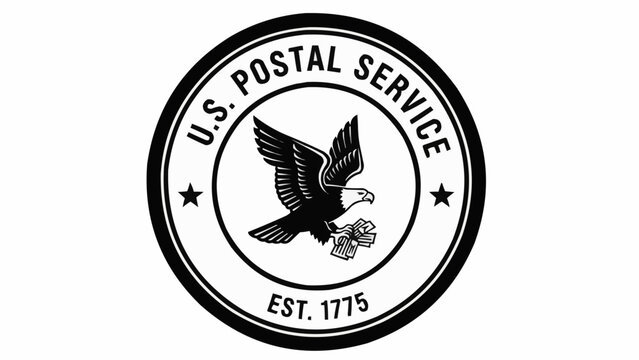 United States Postal Service logo with eagle emblem.