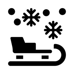 sled glyph icon