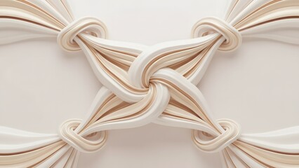 Colorful abstract background made of flowing wavy curved lines like strings and wires