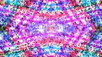 Symmetrical Abstract Mosaic Geometric Pixel Pattern