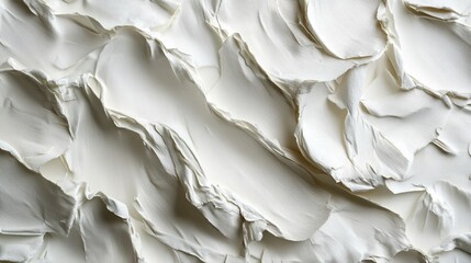 Wrinkled, crumpled, and glued white paper poster texture background.