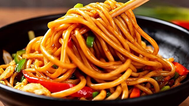 Stirfried noodles with vegetables