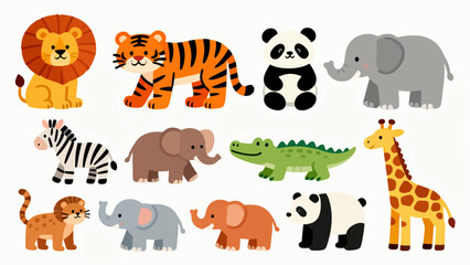 Obraz premium Cartoon animals collection