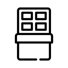 chocolate bar line icon