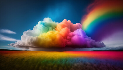 Rainbow Cloud That Is Perfect For Decorating During Festivals Such As Pride Month Or Other Brightly Colored Events