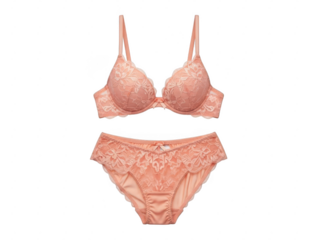 Lace lingerie set isolated on transparent background