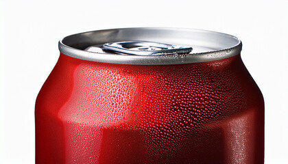 Red Soda Can With Condensation Cutout On Transparent Backgrounds