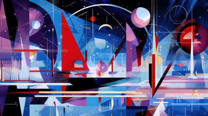 A lighthearted and optimistic retofuturist abstract explorations the boundaries of the human will, grand and utopian visions come up against hard reality,