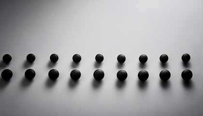 Simple Line Of Black Dots On A Plain Background