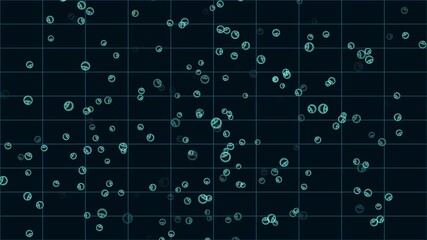Digital grid background with floating clock icons. Abstract time management and business schedule concept animation illustrating deadlines and global synchronization. - Powered by Adobe