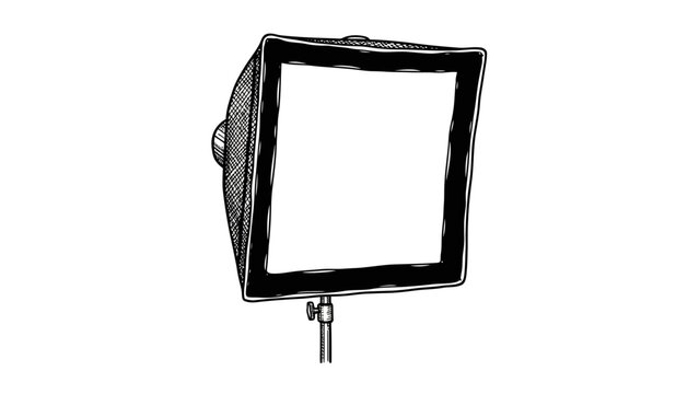 Square Light Fixture with Adjustable Mount and Diffuser