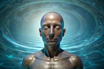 World Hypnotism Day Calm Man in Hypnosis Trance State
