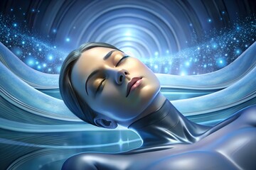 World Hypnotism Day Woman in Deep Relaxation Trance
