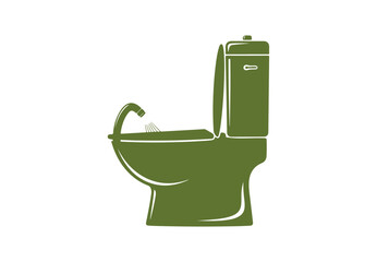 Toilet bowl icon, sanitary and clean, colored vector for the bathroom. Bidet toilet vector, flush WC icon.