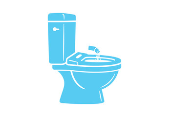 Sanitary toilet bowl icon, clean and colored vector for your bathroom. Flush WC icon for bidet toilet vector.