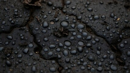 earthworm. Moist dark soil covered in small holes from earthworm activity, macro view. ESG reports, sustainability campaigns, designed for environmental awareness campaigns, drives climate awareness.