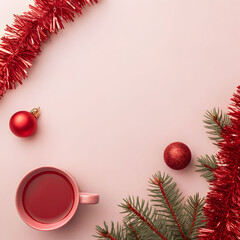 minimal new year Christmas composition with