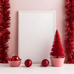 minimal new year Christmas composition with