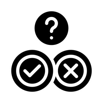true or false glyph icon