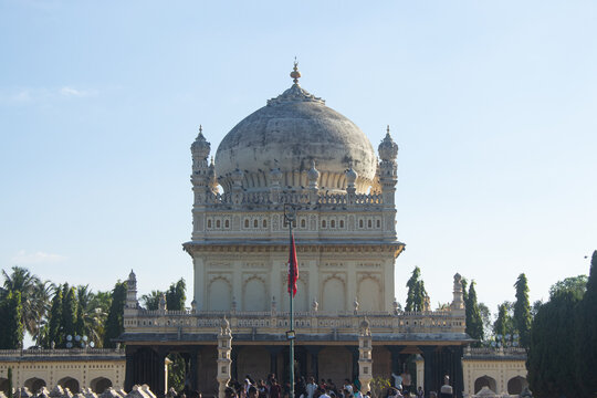 India, Karnataka, Mysuru, Beautifully Captured Different Angles of Gumbaz-e-Shahi, The Tipu Sultan Resting Place, .Srirangpatana.