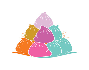 Vector image showcasing the Tsukimi dumpling, an emblem of autumn's taste.

