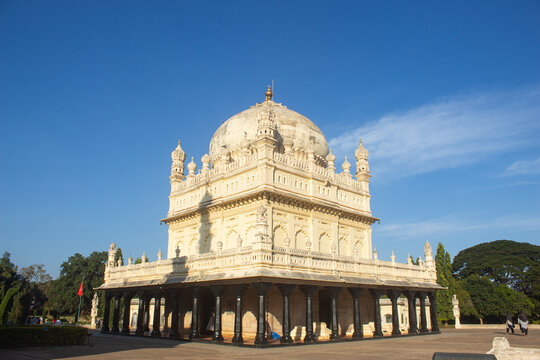 India, Karnataka, Mysuru, Beautifully Captured Different Angles of Gumbaz-e-Shahi, The Tipu Sultan Resting Place, .Srirangpatana.