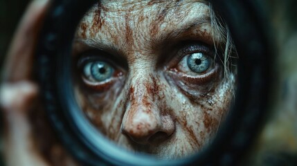 close-up hands gripping a dark circular object at the image edges with muted moody lighting and an intimate contemplative atmosphere