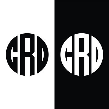 Letter CRD Circle Monogram Logo Design Stock Vector And Vector Art.