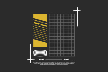 streetwear design template element for fashion