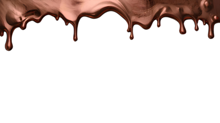 背景素材 垂れる銅のフレーム PNG Background Copper Liquid Dripping Paint Frame （Generative AI）