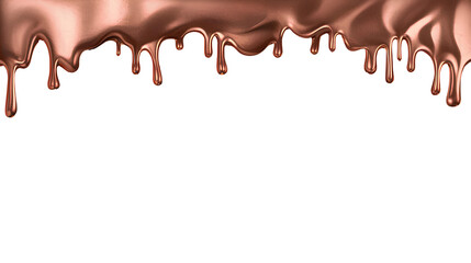 背景素材 垂れる銅のフレーム PNG Background Copper Liquid Dripping Paint Frame （Generative AI）