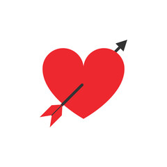 Red heart and arrow symbol