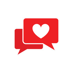 Red speech bubble icon