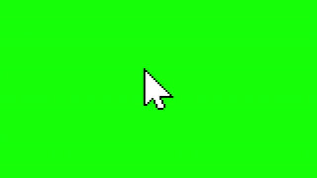 Smooth Mouse Cursor Moves From Bottom Right Corner Toward Center With Click Animation Prores Alpha Channel 60 FPS