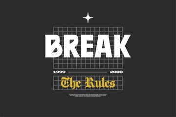 streetwear design template element for fashion