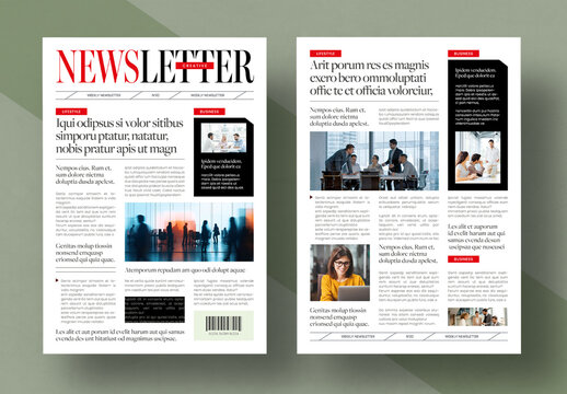 Creative Business Newsletter Layout Template