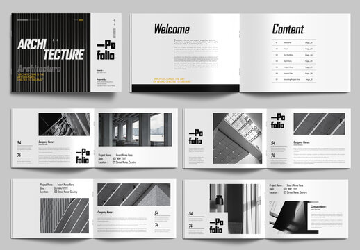 Minimal Architecture Portfolio Layout Design